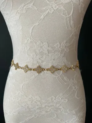 X-long Belt, Rhinestone Chain Belt, Fashion Belt, Vintage Style Belt, Diamanté Chain Belt, Belt Accessory, FAN Fashion Exclusive