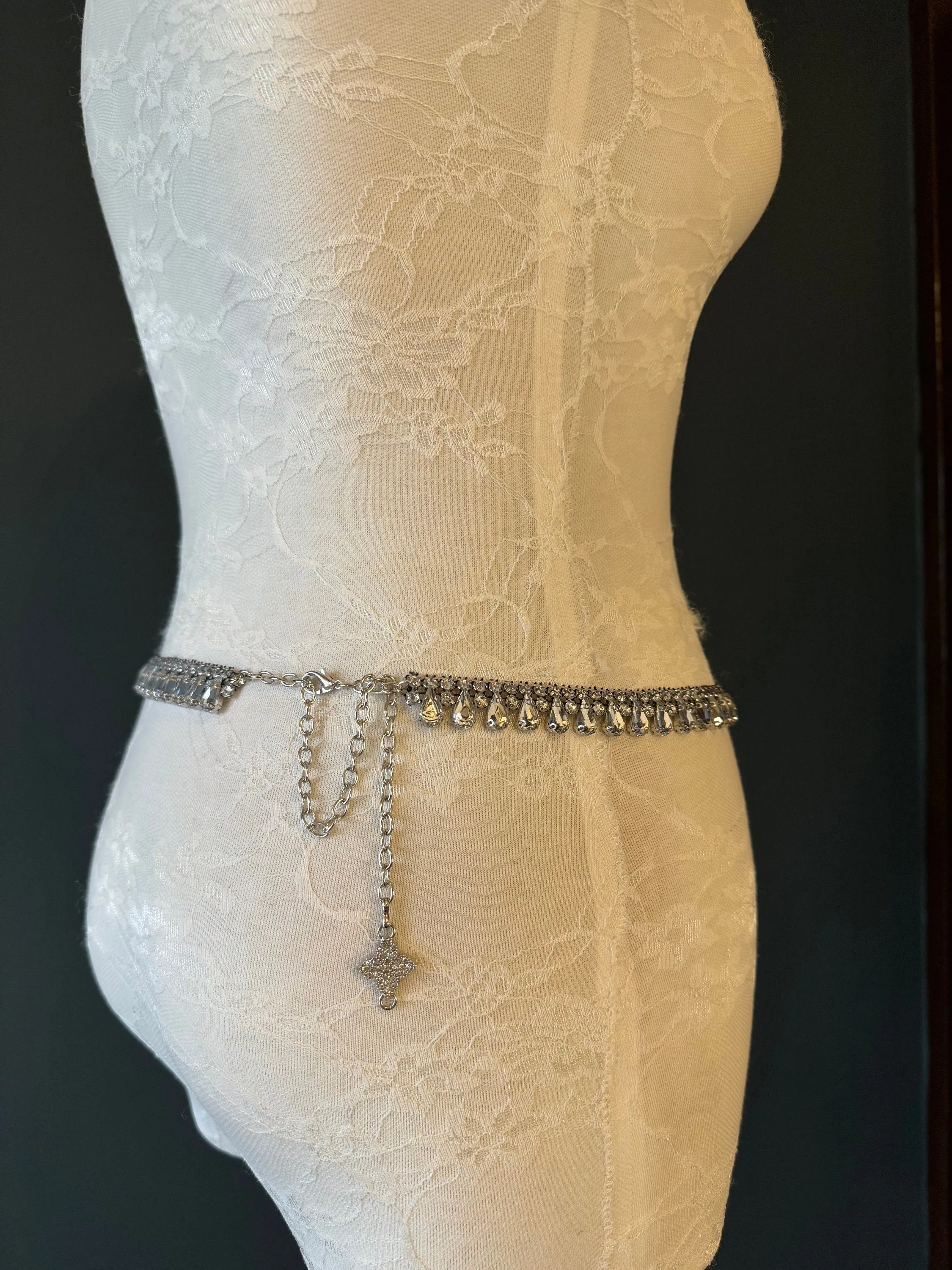 X-long Belt, Silver Rhinestone Belt, Bridal, Fashion, Swimwear, Belt, Silver, Plus Sizes, UK 2-36, Dresses, Bridal Belt