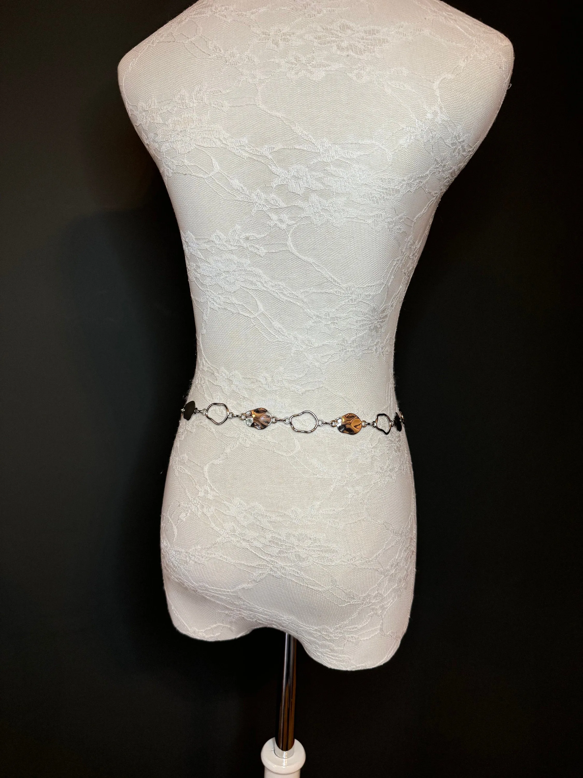 X-long Ring Belt, Metal 1” Rings Belt, Teen Sizes, Size 18”-60”, Fan Design, Fan Collection, Gold, Silver Metal belt, Fashion Accessory