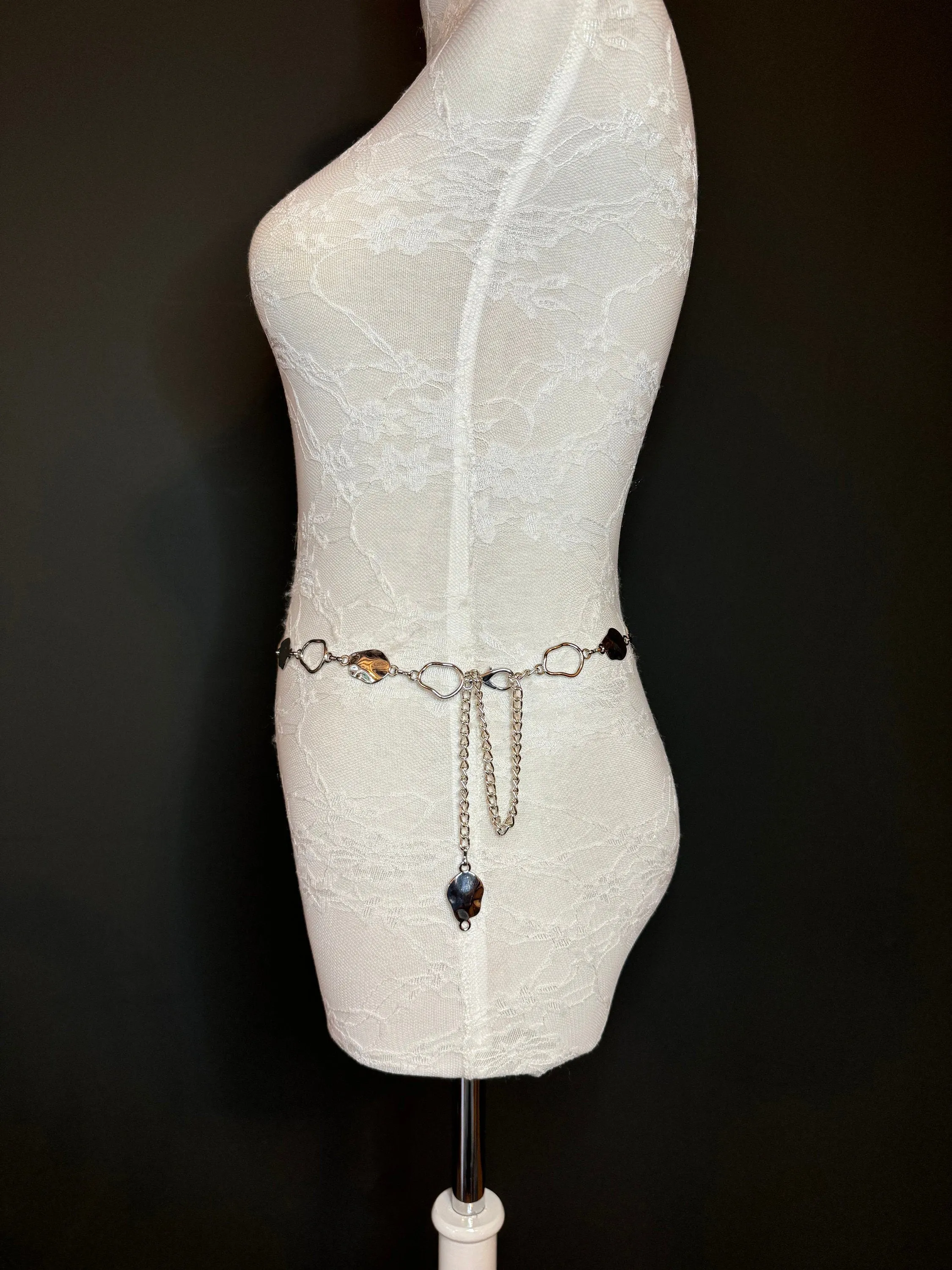 X-long Ring Belt, Metal 1” Rings Belt, Teen Sizes, Size 18”-60”, Fan Design, Fan Collection, Gold, Silver Metal belt, Fashion Accessory