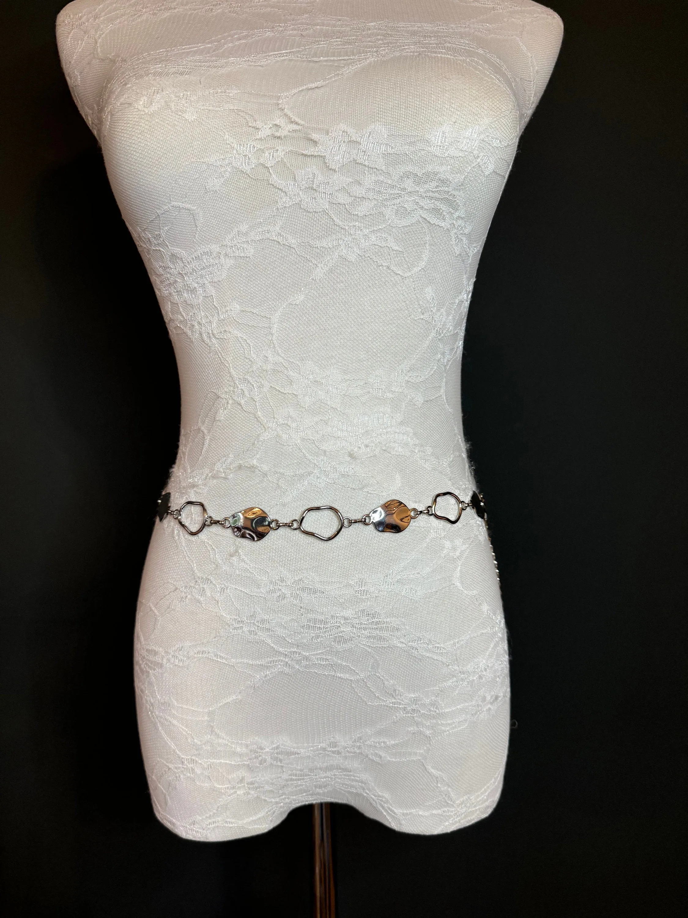 X-long Ring Belt, Metal 1” Rings Belt, Teen Sizes, Size 18”-60”, Fan Design, Fan Collection, Gold, Silver Metal belt, Fashion Accessory