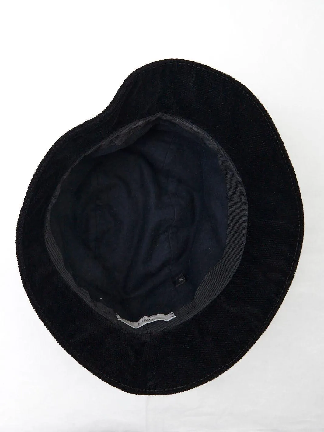 Y2K Prada hat in black velvet