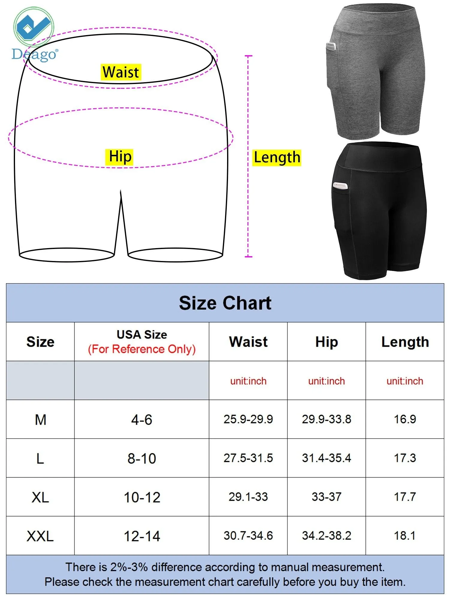 Yoga Shorts for Women's High Waist Workout Shorts