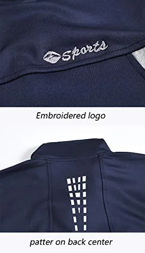 YSENTO Mens Tracksuits Gym Jogging Suits Sports Casual Sweatsuits Full Zip Navy Grey XXL