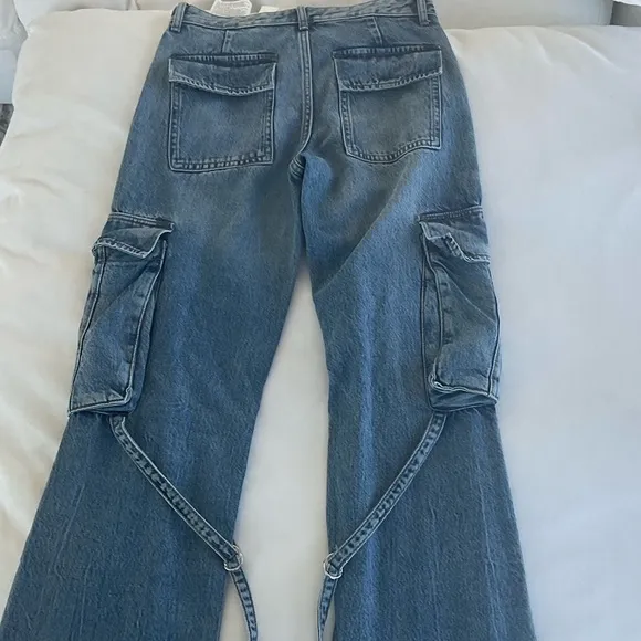Zara BELT LOOP CARGO JEANS - Viral