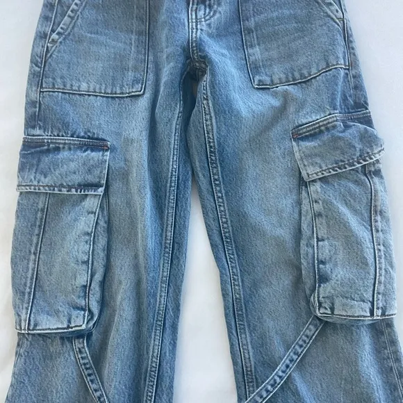 Zara BELT LOOP CARGO JEANS - Viral
