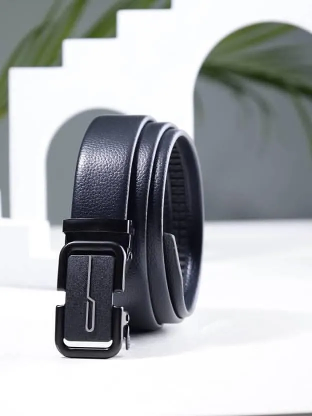 ZEVORA Men Formal Black Artificial Leather Belt