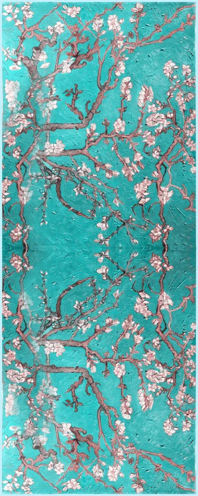 Znichka floral printed chiffon hijab rectangular scarf