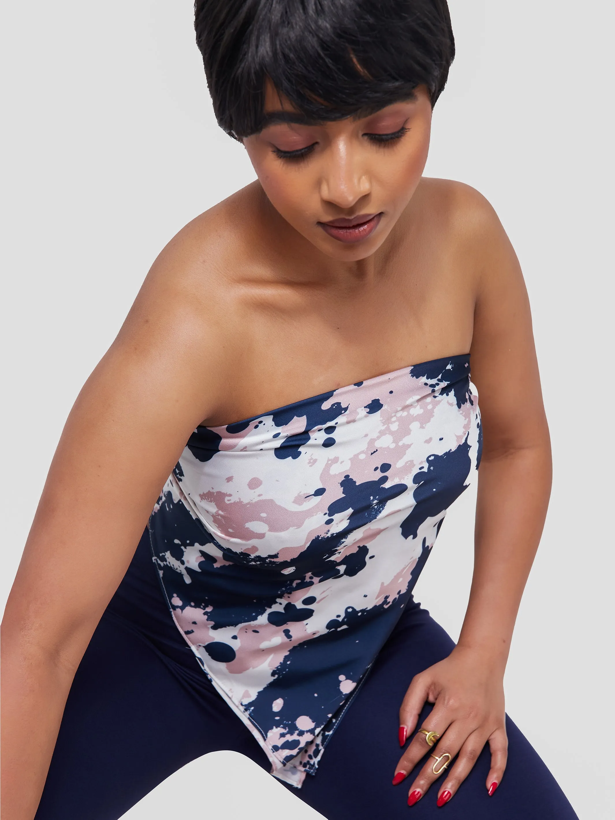 Zoya Essentials Satin Scarf - Pink Camo